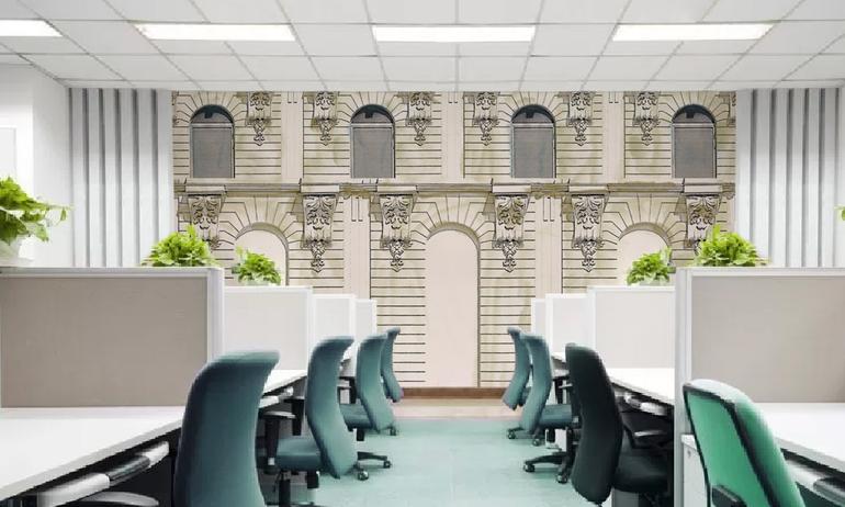 Paris facade wall mural wallpaper | ExtraWall photo in smome beautiful interior