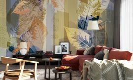 Leaves wall mural wallpaper | ExtraWall