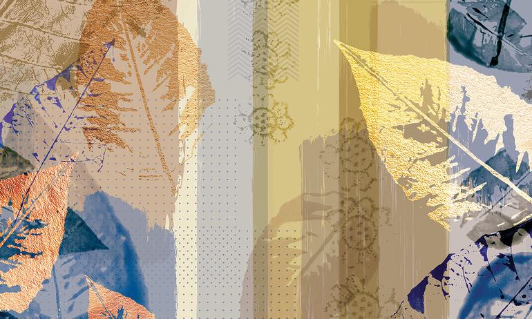 Leaves wall mural wallpaper | ExtraWall large fragment photo