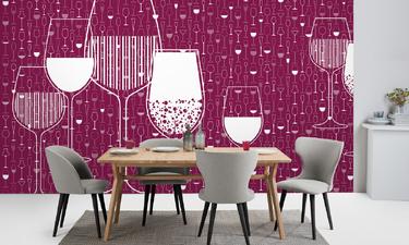 Wine Glasses wall mural wallpaper | ExtraWall