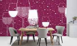 Wine Glasses wall mural wallpaper | ExtraWall