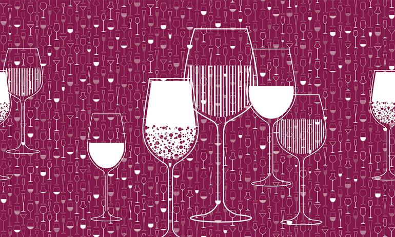 Wine Glasses wall mural wallpaper | ExtraWall