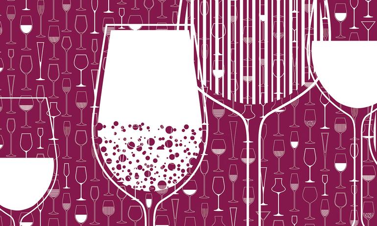 Wine Glasses wall mural wallpaper | ExtraWall large fragment photo