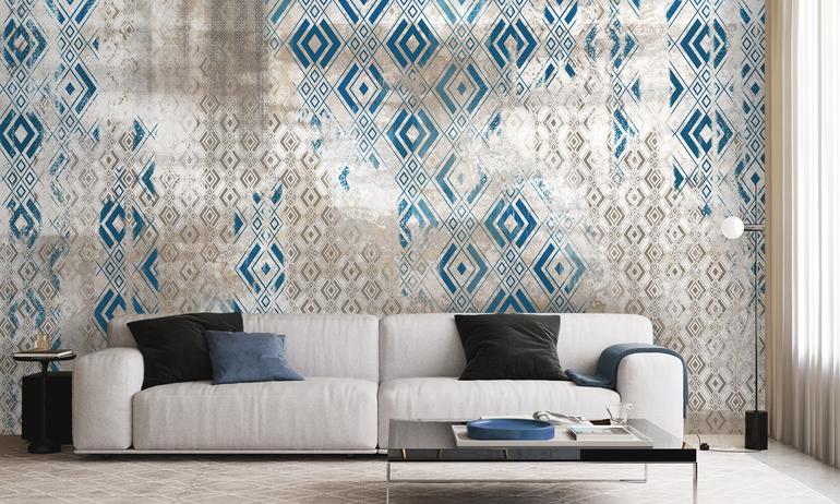 Rhombus wall mural wallpaper | ExtraWall photo in an interior