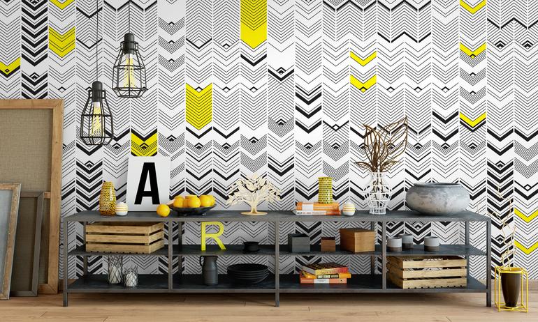 Zig-Zag wall mural wallpaper | ExtraWall photo in an interior