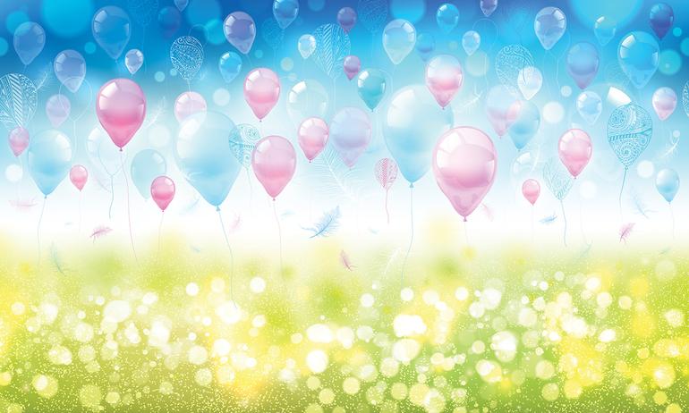 Holiday Bubbles wall mural wallpaper | ExtraWall