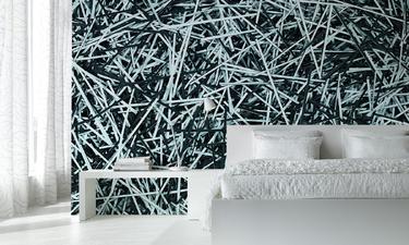 3d black-white stripes wallmural | ExtraWall