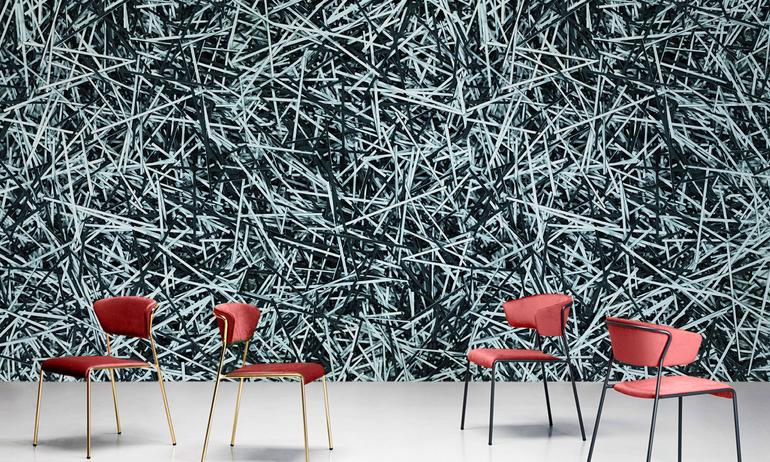 3d black-white stripes mini wallmural | ExtraWall photo in smome beautiful interior
