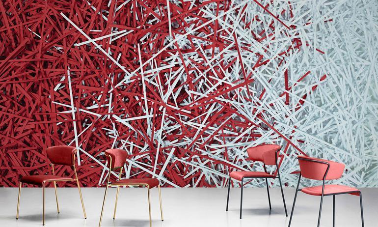 3d duotone stripes wallmural | ExtraWall photo in smome beautiful interior