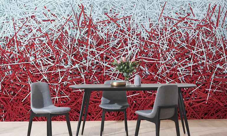3d duotone stripes mini wallmural | ExtraWall photo in an interior