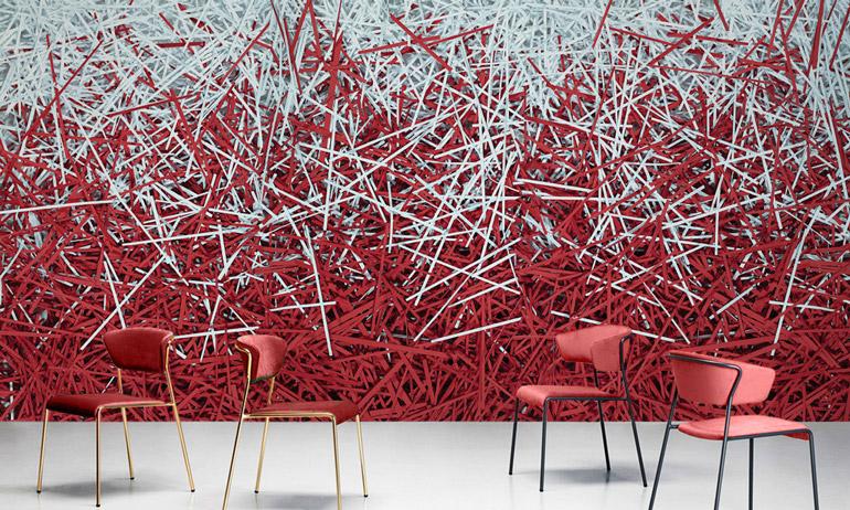 3d duotone stripes mini wallmural | ExtraWall photo in smome beautiful interior