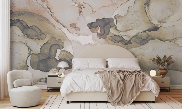 Abstract alcohol ink light wallmural | ExtraWall photo in an interior
