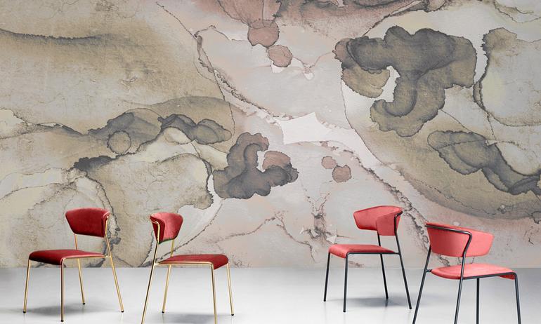 Abstract alcohol ink light wallmural | ExtraWall photo in smome beautiful interior