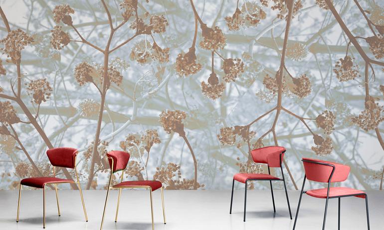 Spring tree light wallmural | ExtraWall photo in smome beautiful interior